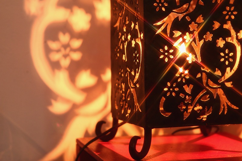 店内ランプの写真。